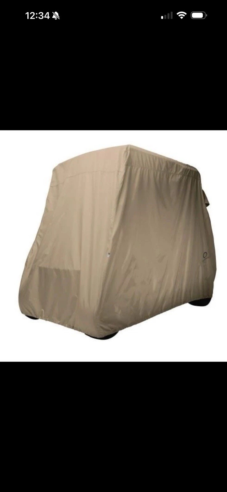 Premium Fairway Short Roof 2-Person Golf Cart Cover 60" Roof