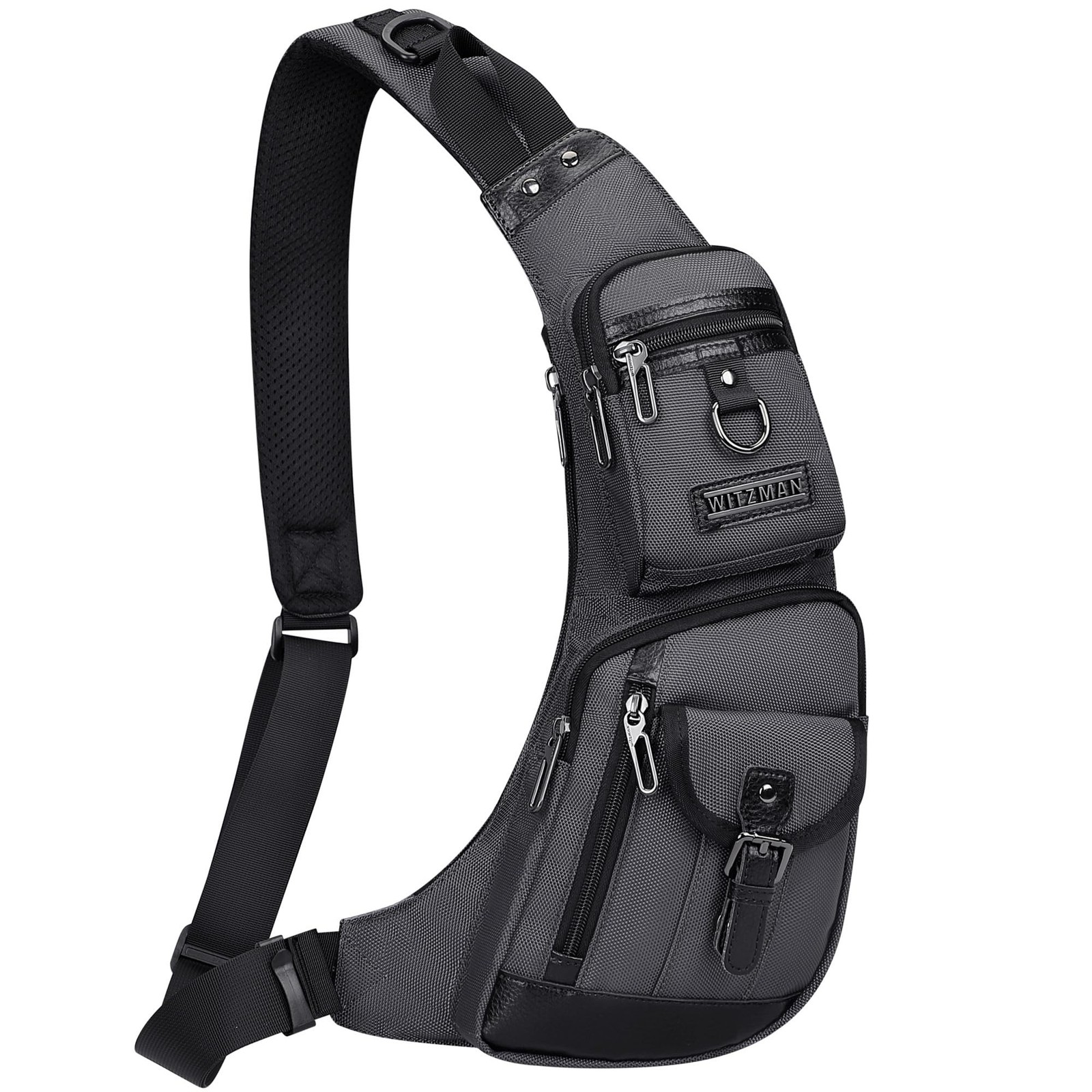 WITZMAN Sling Bag for Men - Crossbody, Travel, Slim Chest Bag - One Strap, Li...