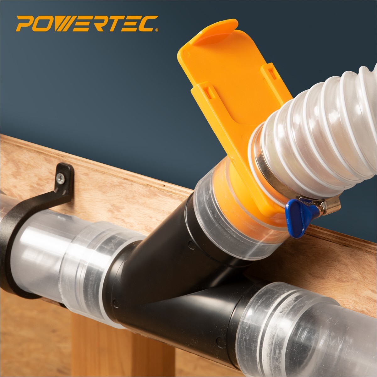 POWERTEC 70316 4" Three-Machine Dust Collection Kit