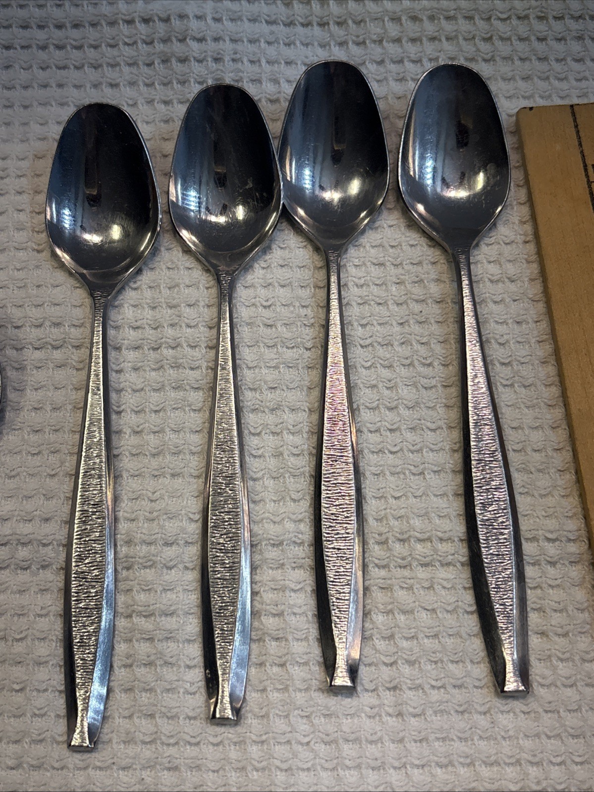 Set Of 9 teaspoons Hull AAA Stainless Florence Pattern ￼