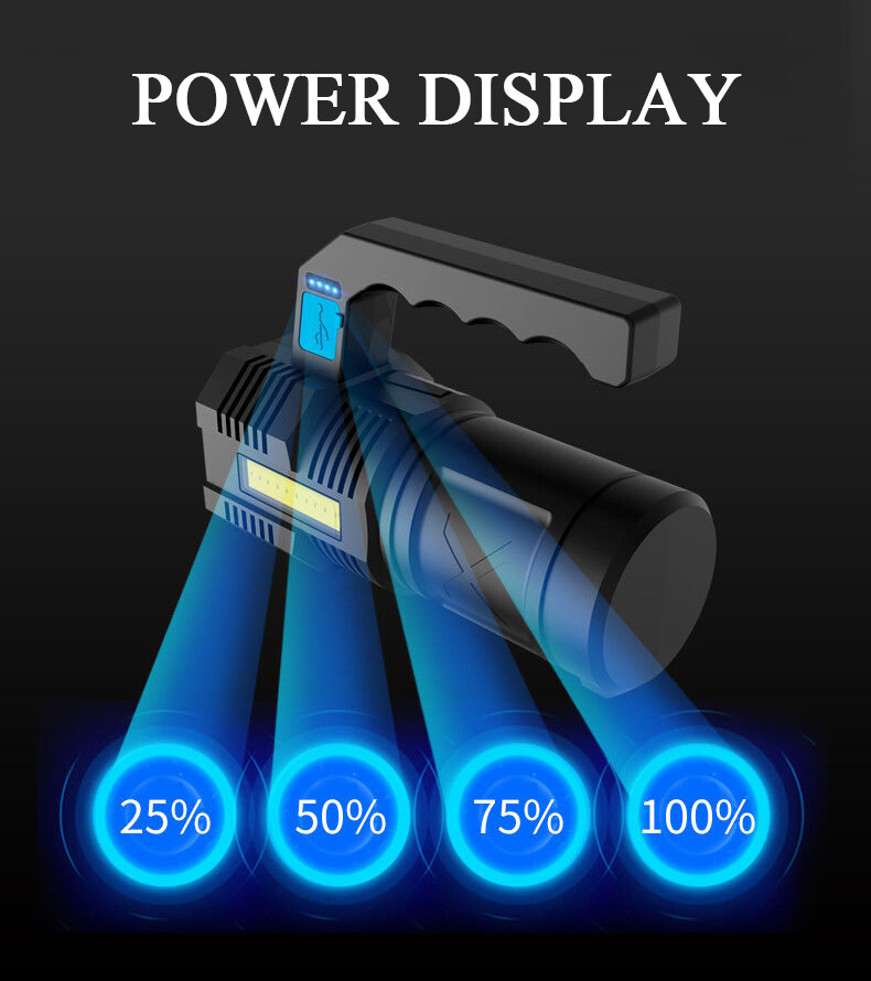 Brightest 3500000LM 4-Modes Rechargeable LED Flashlight Powerful Tactical Torch