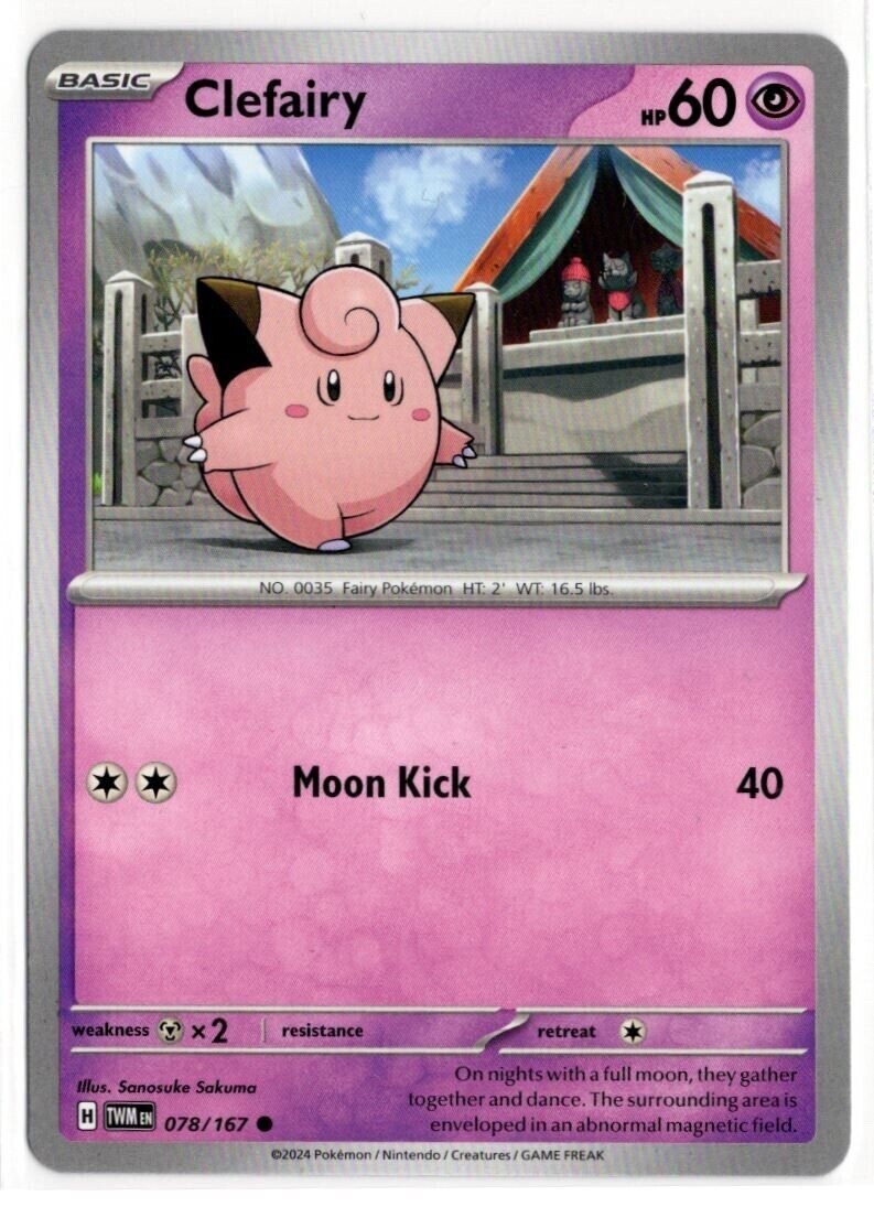 Pokemon - Twilight Masquerade - 078/167 Clefairy - NM/M