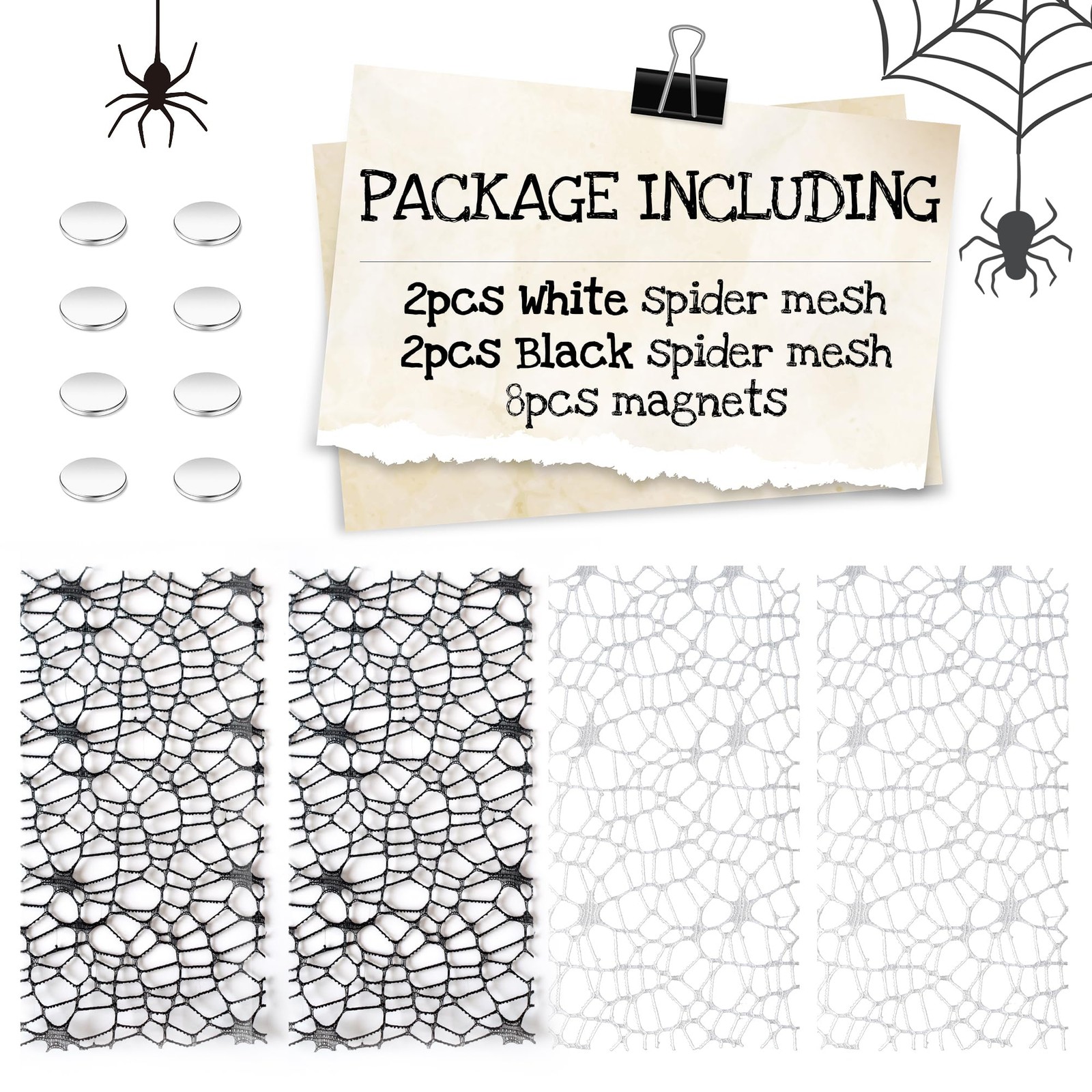 Jumping Spider Enclosure Accessories 4 PCS Jumping Spider Netting with Magnet...