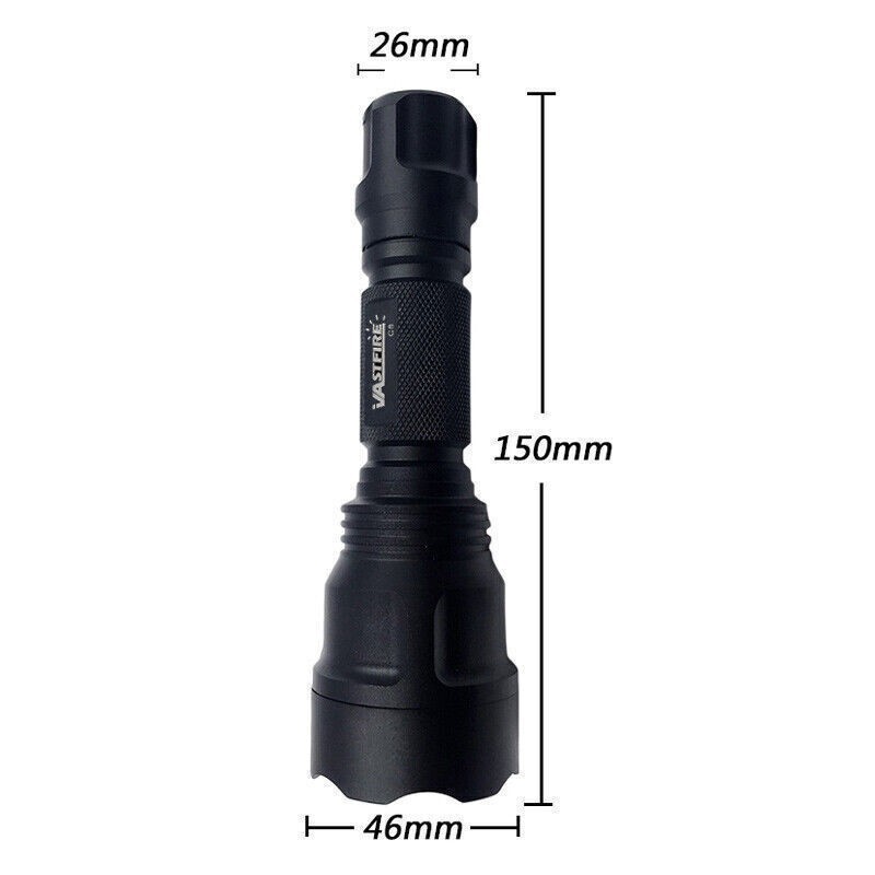 Mounted Light, Red LED Flashlight Torch, With Scope Mount Coyote Varmint Hunting