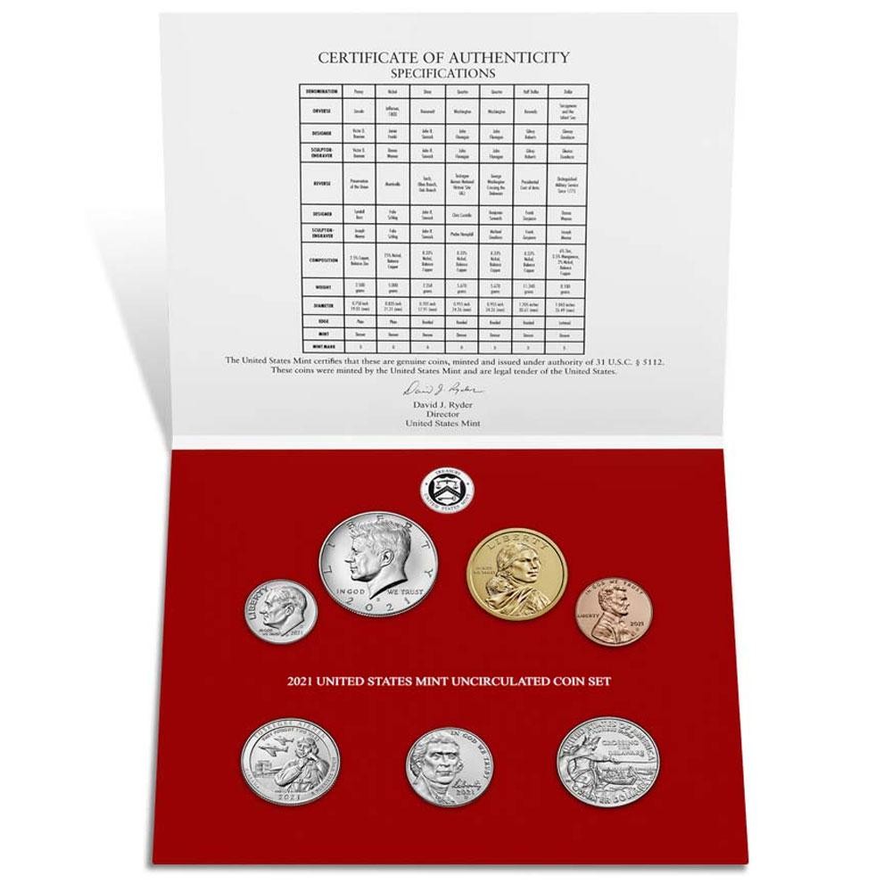 2021 U.S. Mint Uncirculated Coin Set