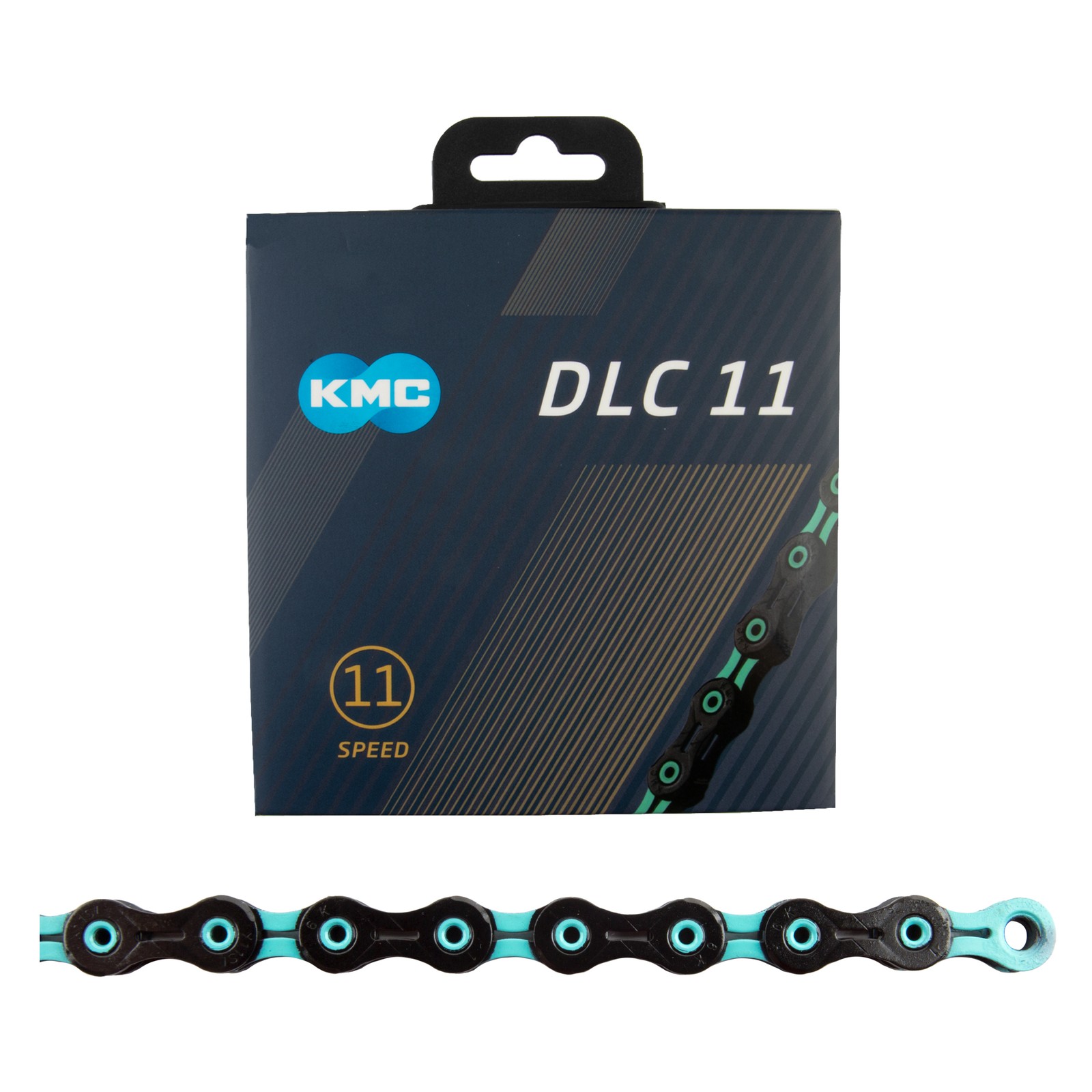 KMC X11SL Super Light Chain - 11-Speed, 116 Links, Black/Celeste