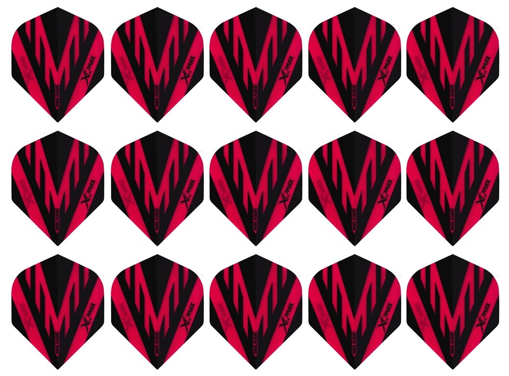 5 Sets XQMax Max 100 Micron Standard Dart Flights – Ships w/ Tracking – Red