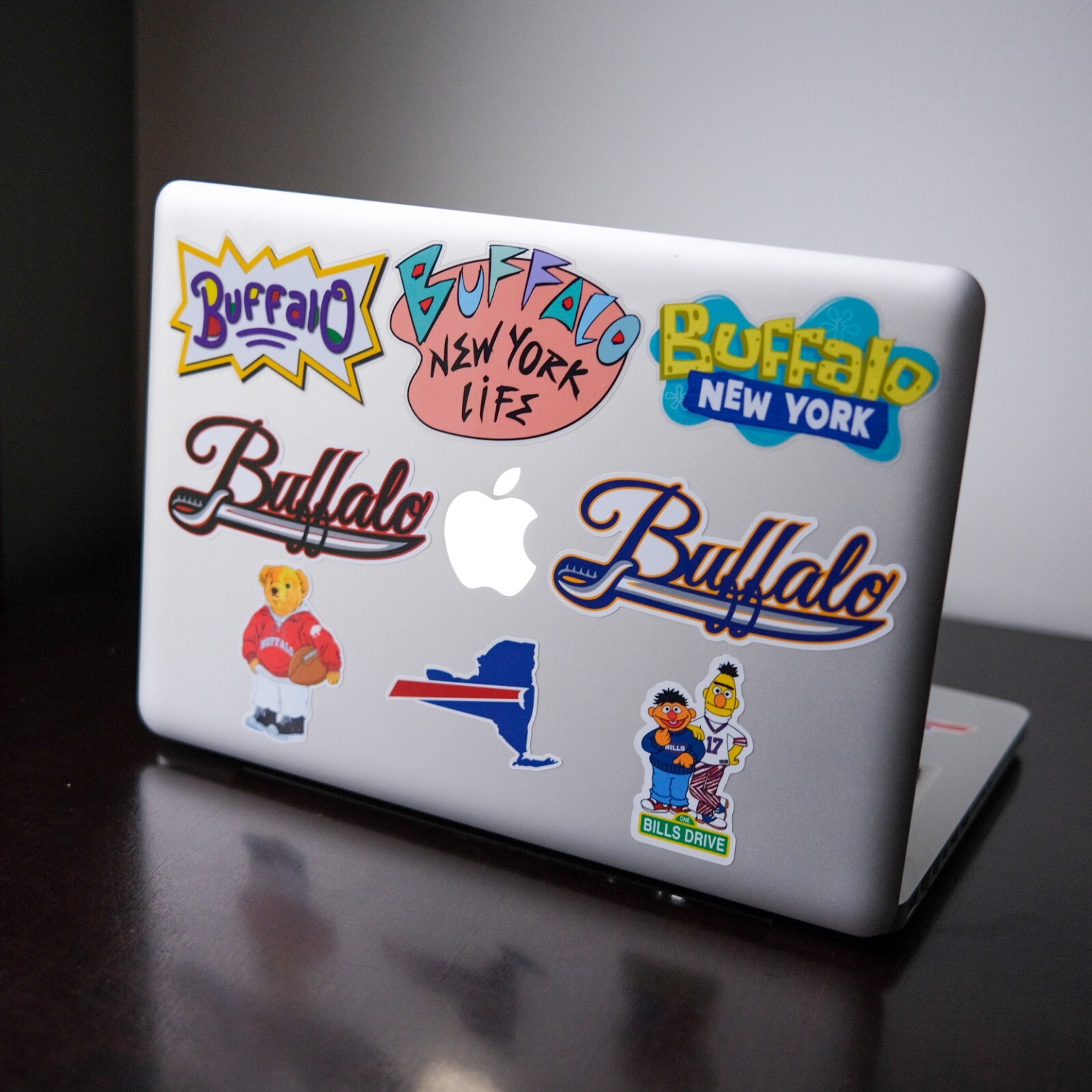 Buffalo Sabres Goathead Sword Die Cut Vinyl Stickers for Hydro Flask Car Bumper
