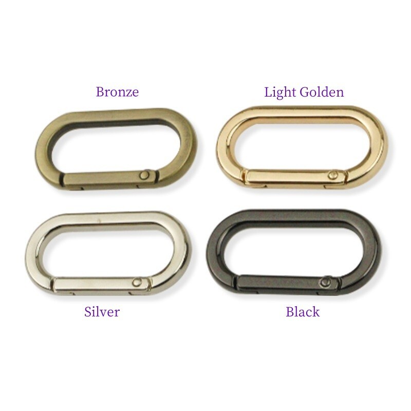 Bag Clasp Flat Clasp Elliptical Buckle Rectangular Spring Metal Coil Strap Belt