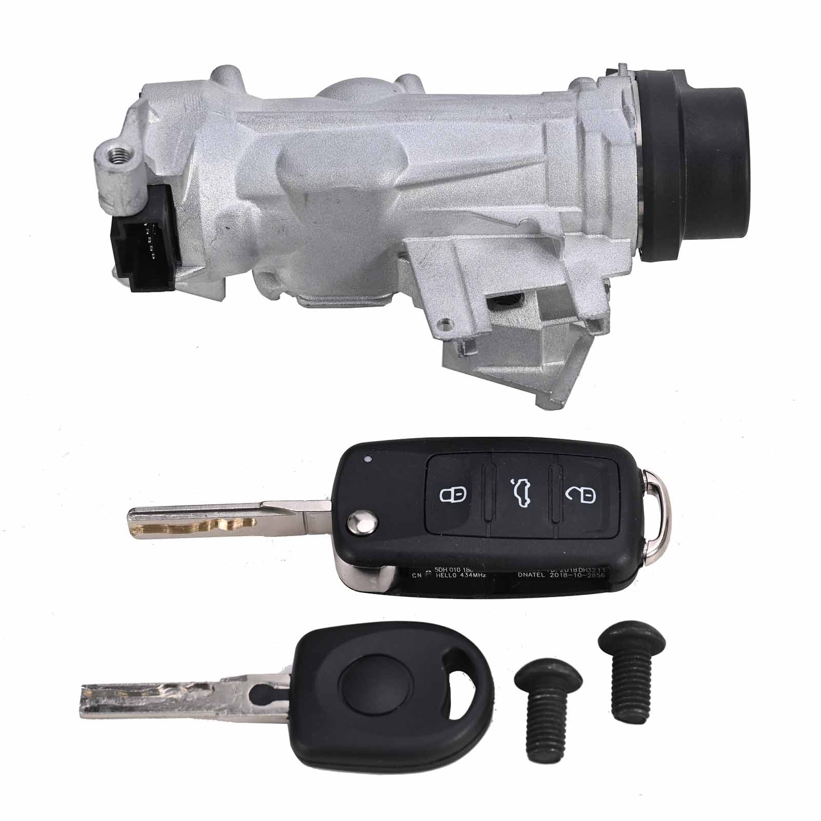 Ignition Switch Lock Assembly For VW Jetta 2006-2018 W/ Remote Control Key Shell