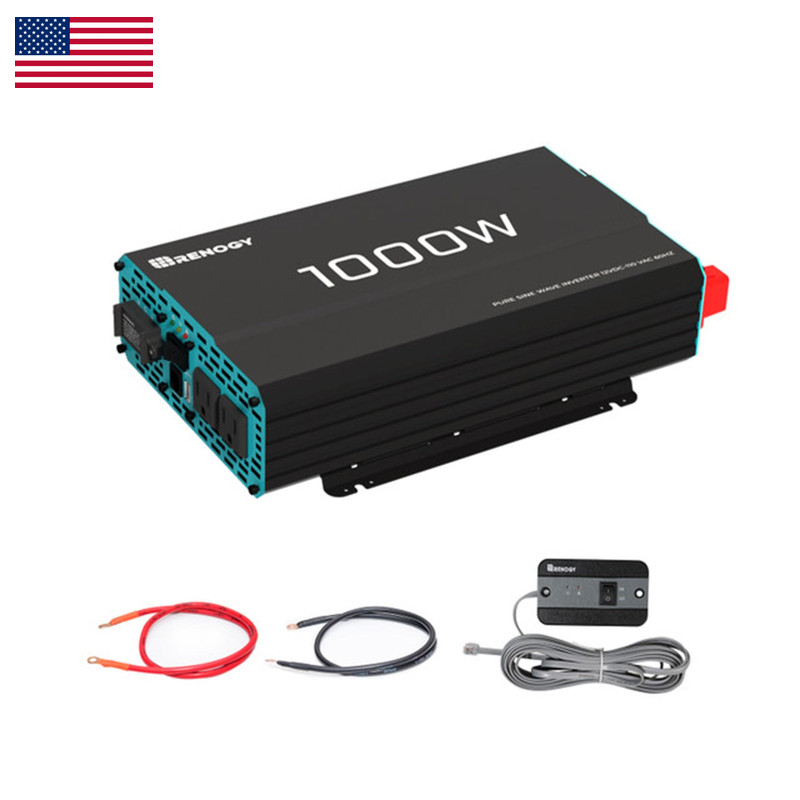 Renogy 1000W Pure Sine Wave Inverter 12V Dc To 120V Ac Converter For Home Rv