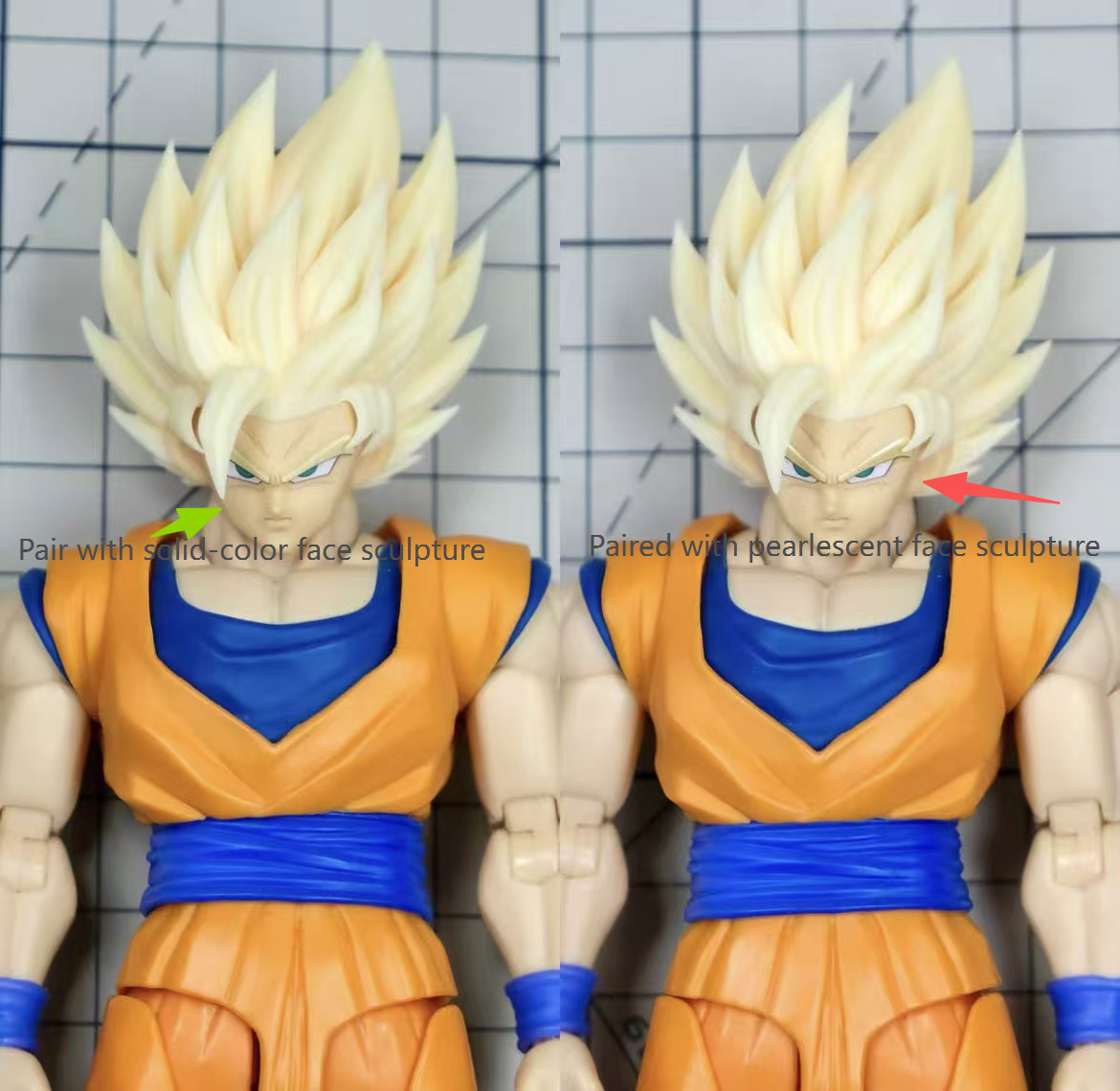 NEW custom DBZ ssj2 Goku super saiyan shf 1/12 Head Sculpt kit No Figure No Face
