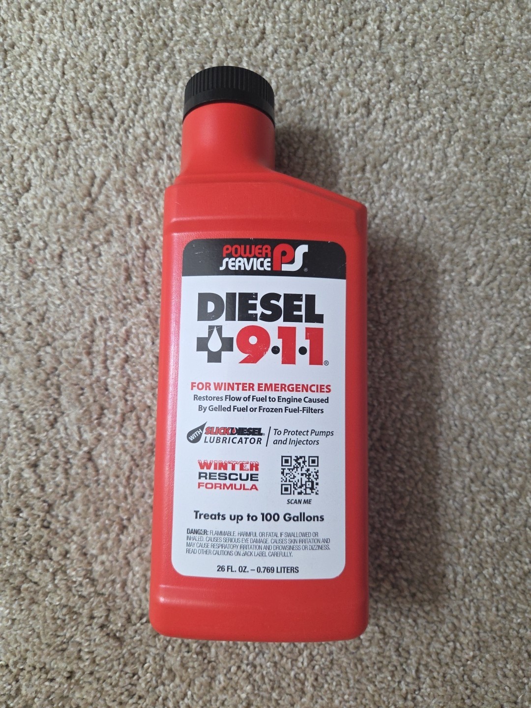 Power Service Diesel 911 For Winter Emergencies, Restores Flow Of Fuel - 26oz.