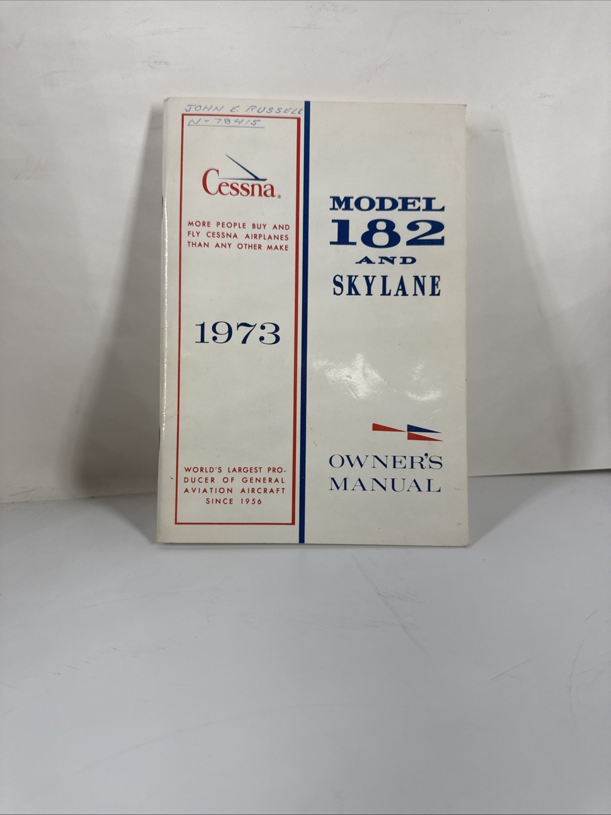Vintage 1973 Cessna Model 182 and Skylane Owner's Manual