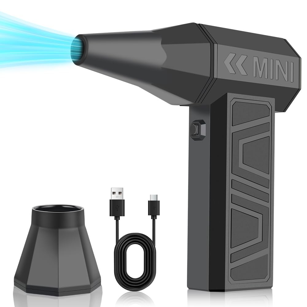 X3 Cordless Air Duster 130,000RPM HighSpeed Mini Blower, 4Gear Adjustable Pow...