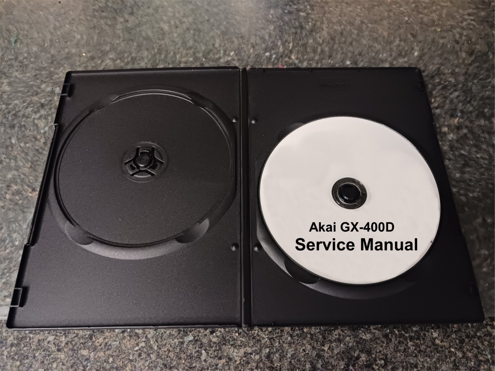 AKAI GX-400D  REEL TO REEL TAPE DECK  SERVICE MANUAL ON A CD IN A HARD CASE