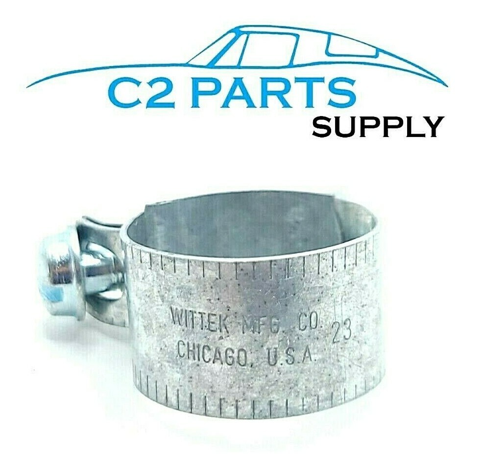 1961-1972 Corvette Expansion Tank Overflow Hose Wittek Clamps (PR)