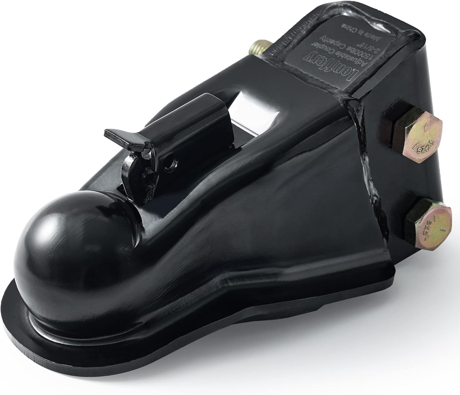 Lonffery Adjustable Trailer Coupler 2-5/16-Inch Hitch Ball, 15,000 lbs, black