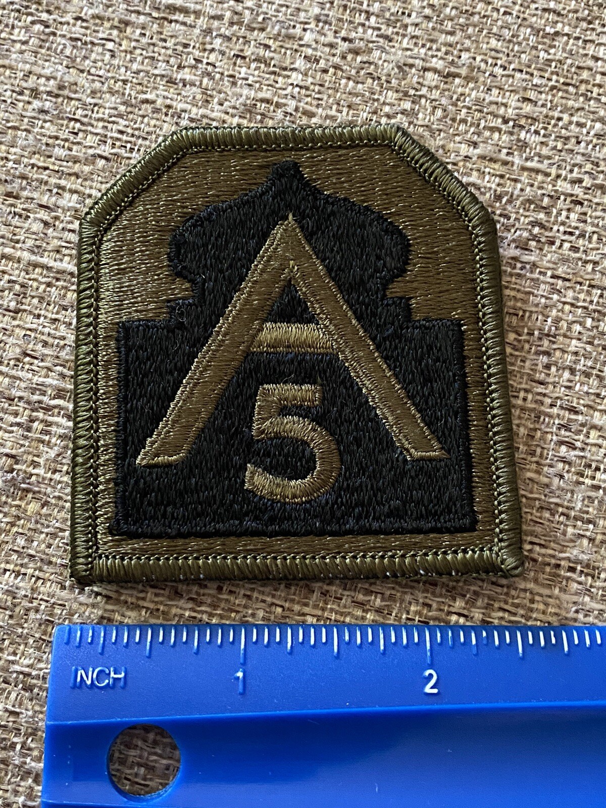 US Army ￼5th Army Subdued Patch A Castle INV7018