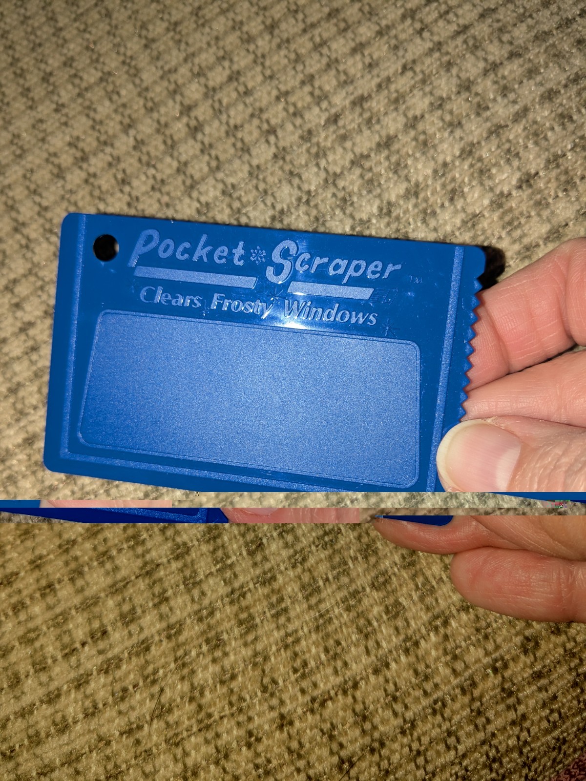 POCKET SCRAPER Small Window Ice Scraper, Blue, Lot of 5 Eaches, NEW!!!