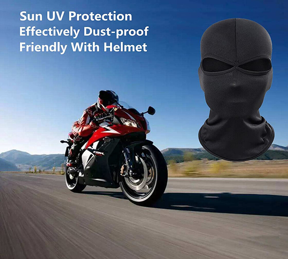 2 Holes Balaclava Ski Mask Thin Full Face Mask for Motorcycle Bike Cycling Cap