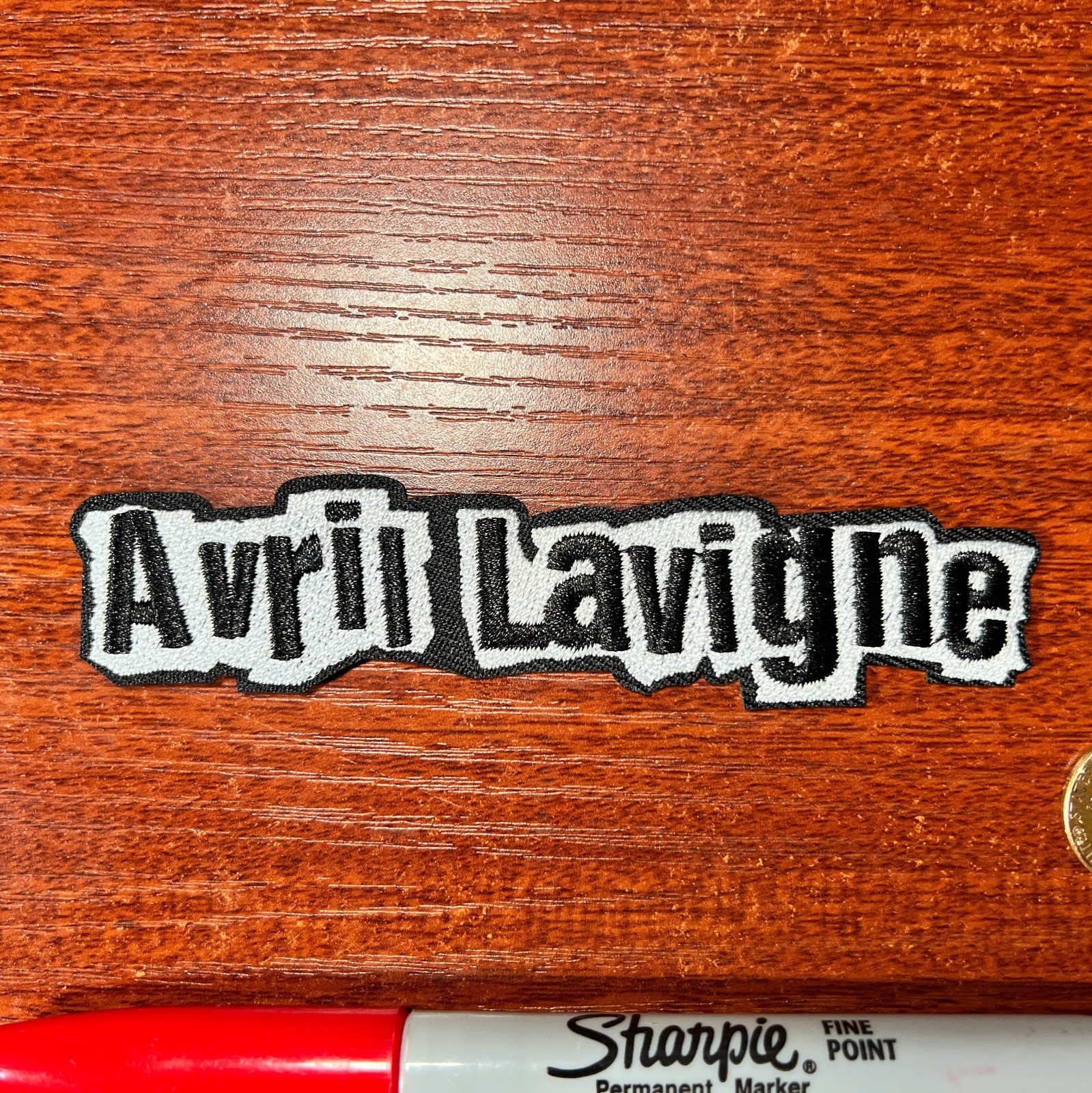 Avril Lavigne Fan Patch Y2K Pop Punk Alt Rock Music Embroidered Iron On 1x4.5"