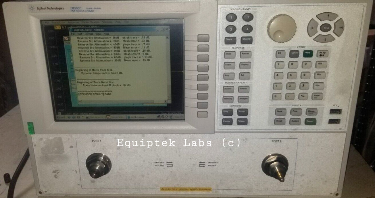 Agilent E8363C 40 GHz VNA TESTED OK S parameters 2 port Vector Network Analyzer