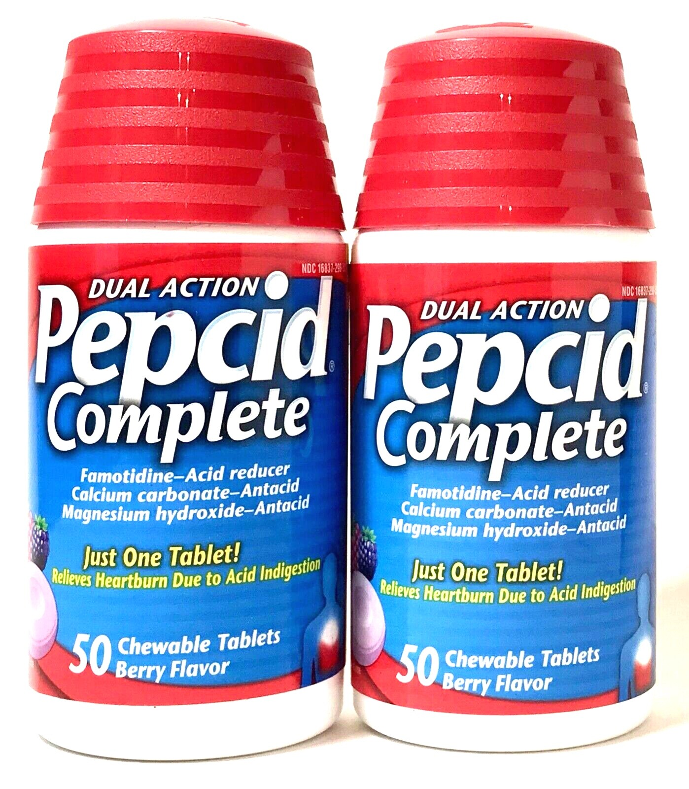 PEPCID COMPLETE 2 X 50 (100) *BERRY FLAVOR* CHEWABLE TABLETS EXP 11/26 +