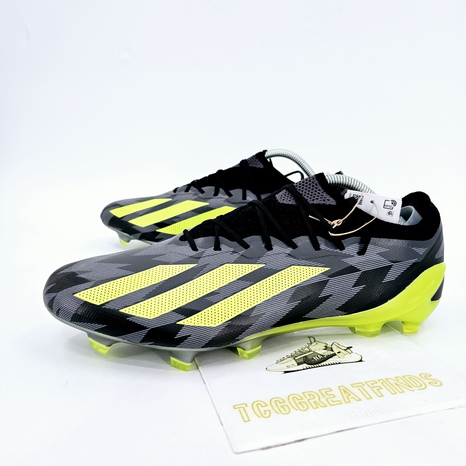 Adidas Crazyfast INJ.1 FG Injection Soccer Cleats Mens 11.5 Black Green NEW