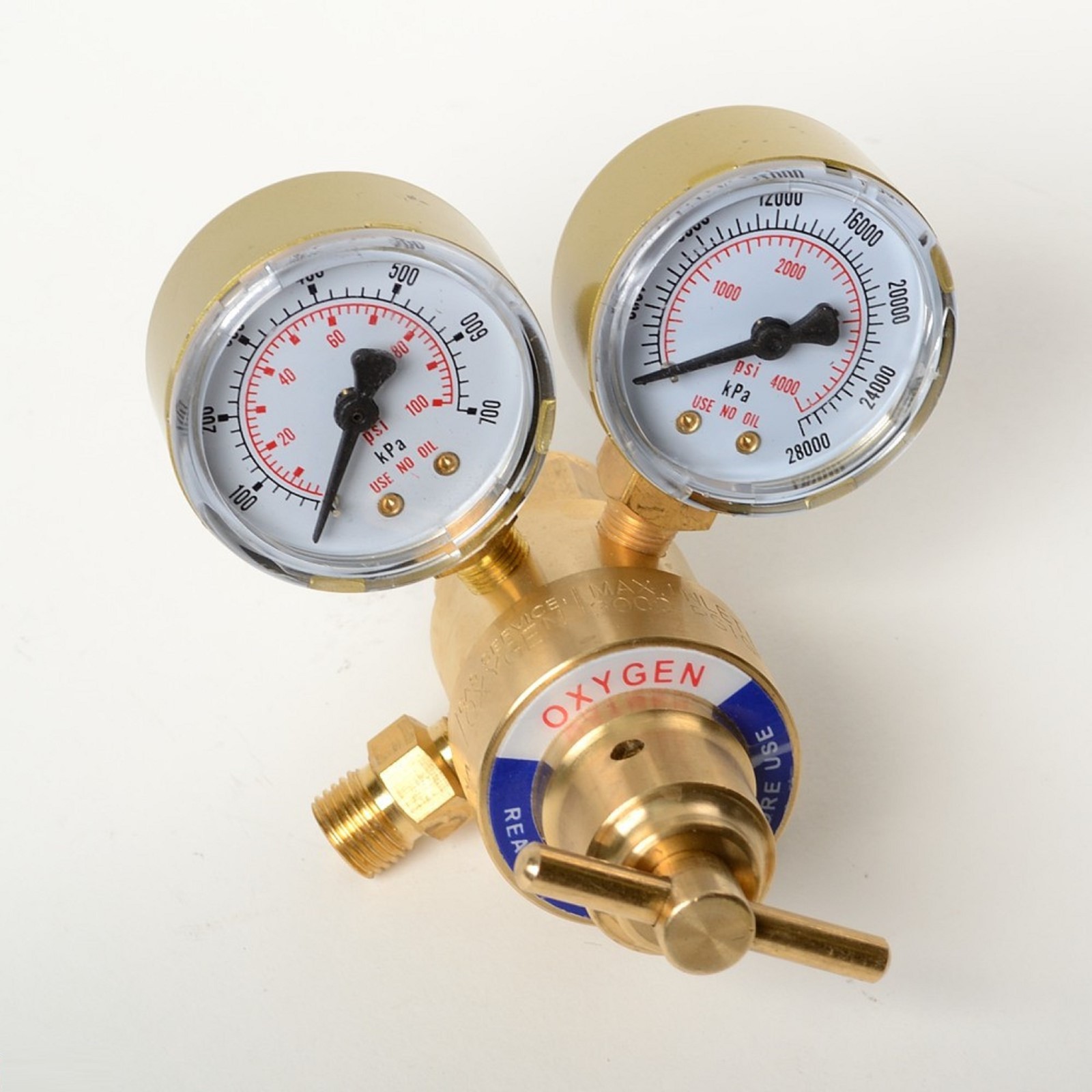 REAR MOUNT OXYGEN GAS WELDING WELDER BRASS REGULATOR PRESSURE GAUGE VICTOR TYPE