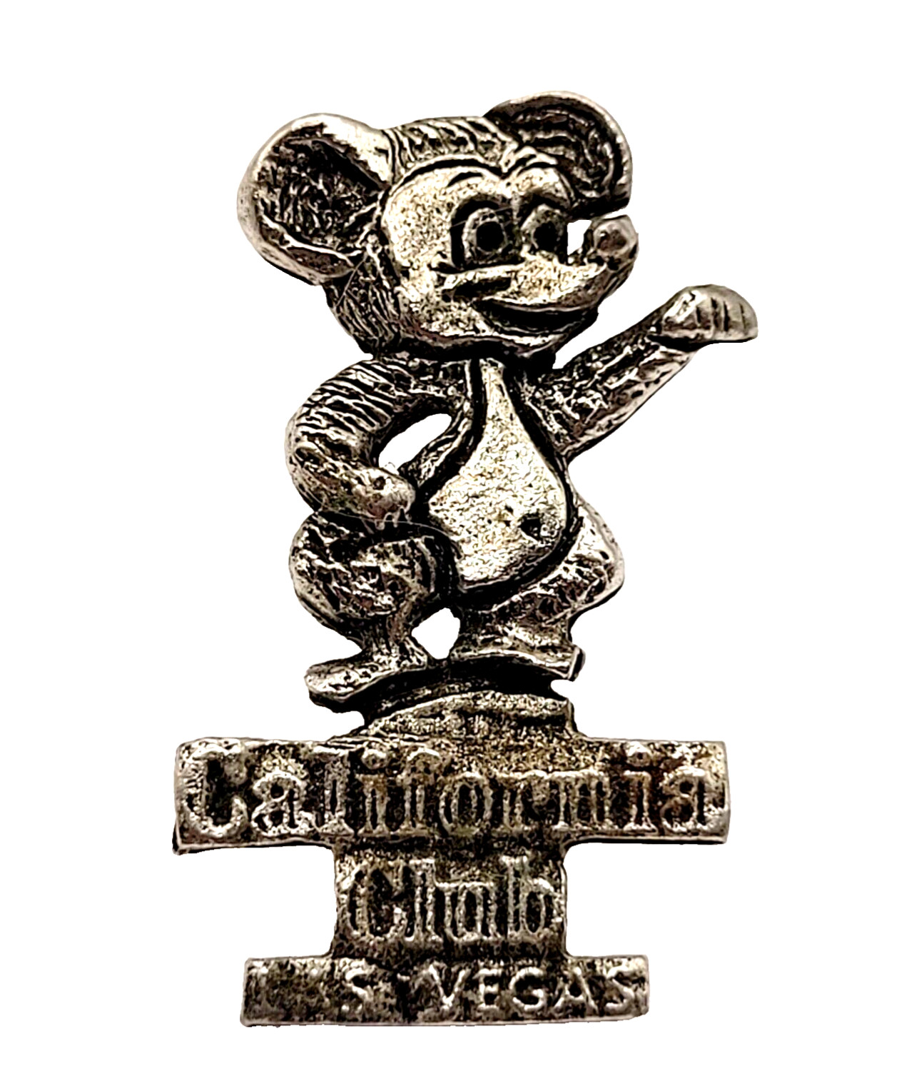 California Club Downtown Las Vegas Casino Souvenir Mouse Vintage Lapel Pin