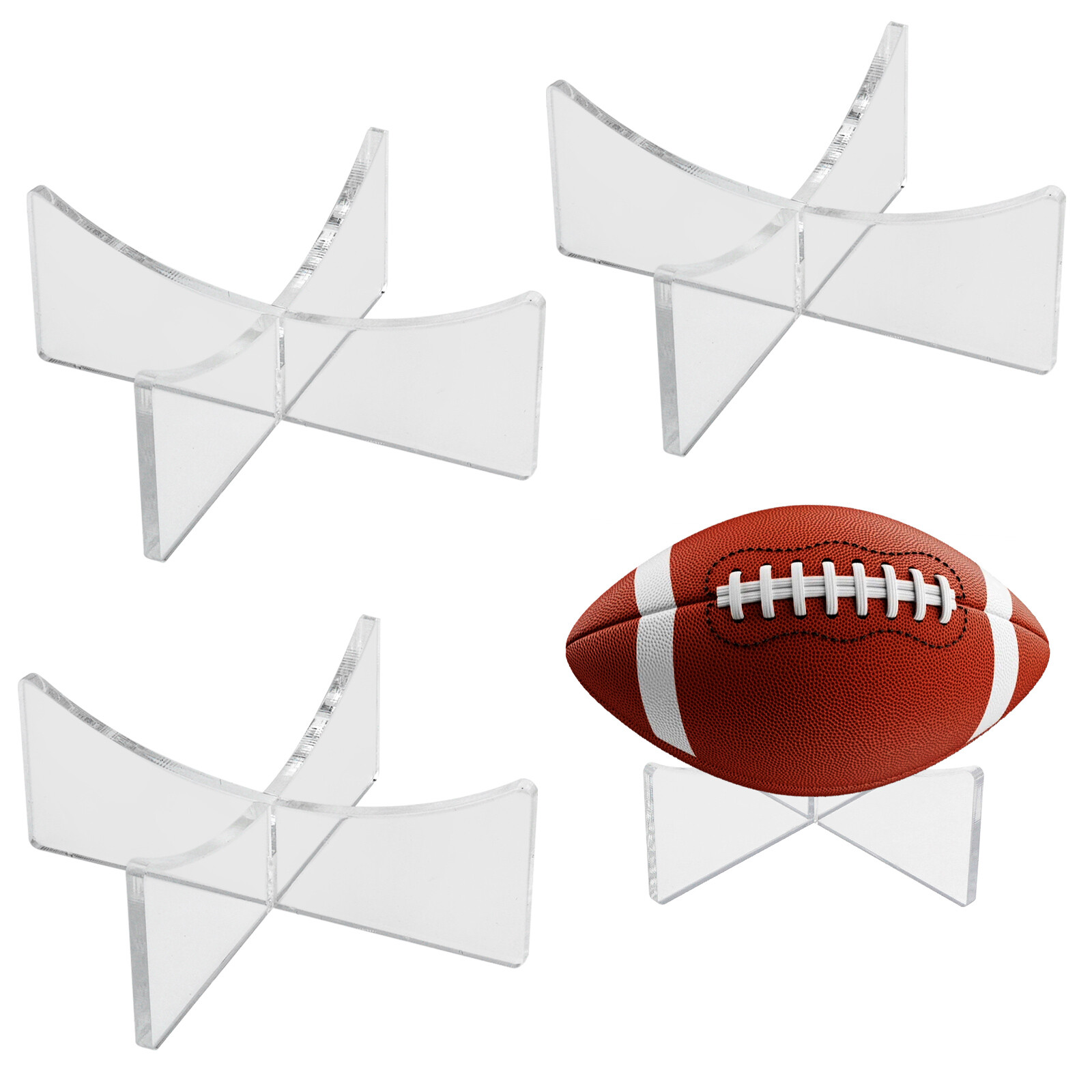 3pcs Acrylic Ball Stand Fit for Football /  Basketball / Soccer / Volleyball