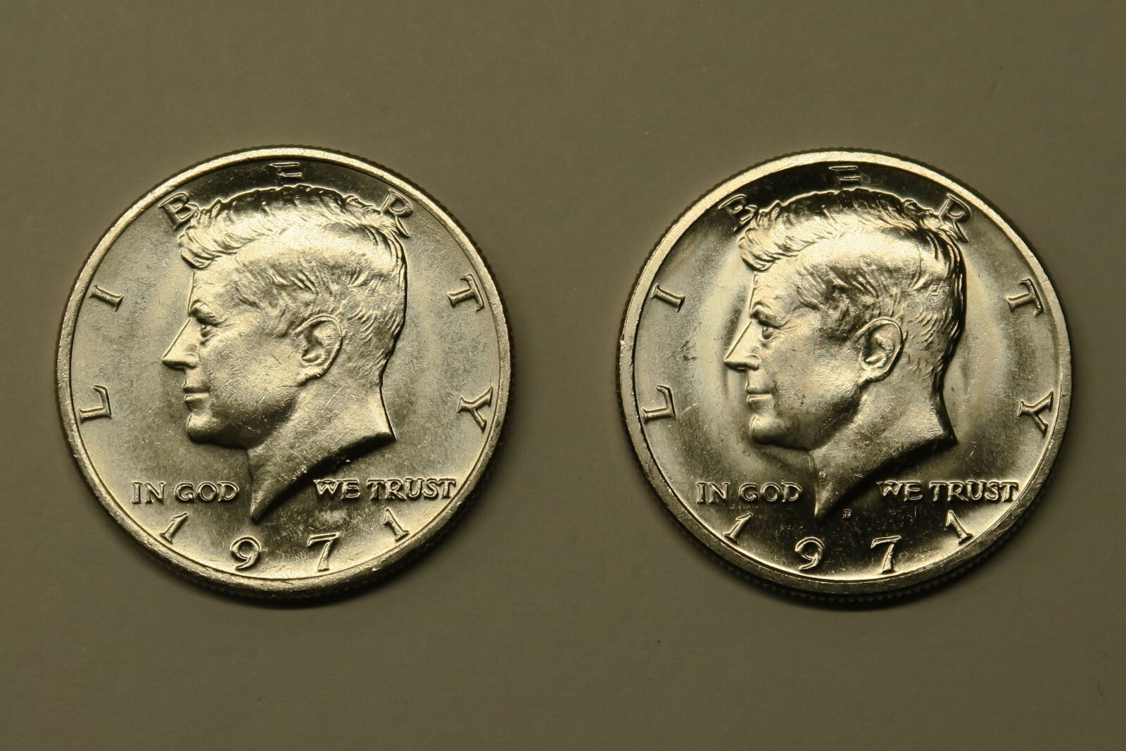 1971 P & D Uncirculated Kennedy Half Dollars, Free Shipping