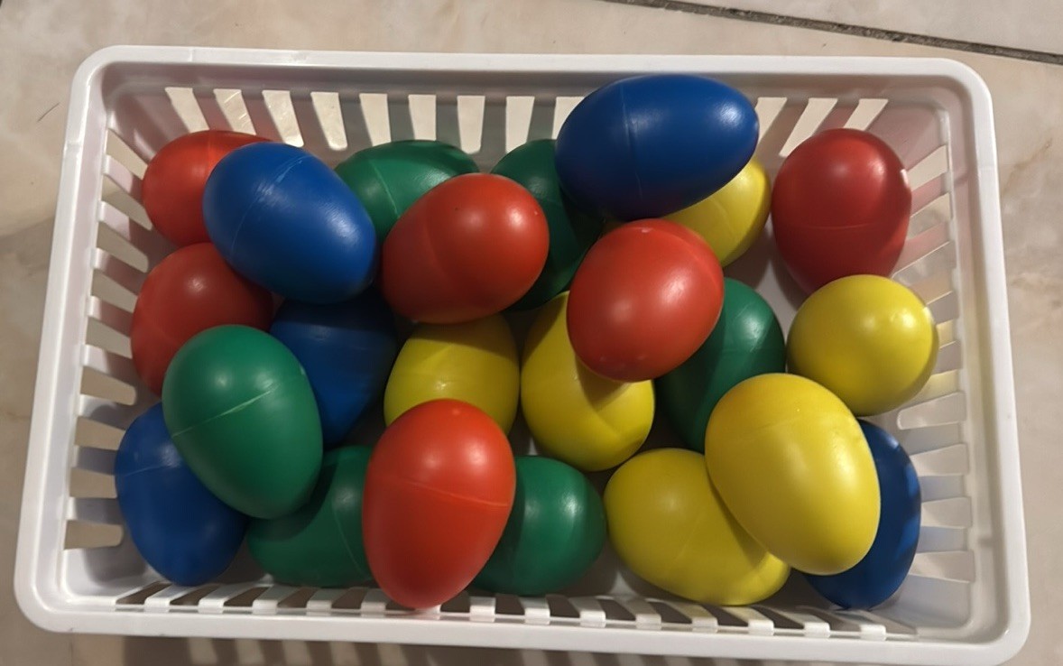 Multicolor Colorful Plastic Eggs Musical Shakers