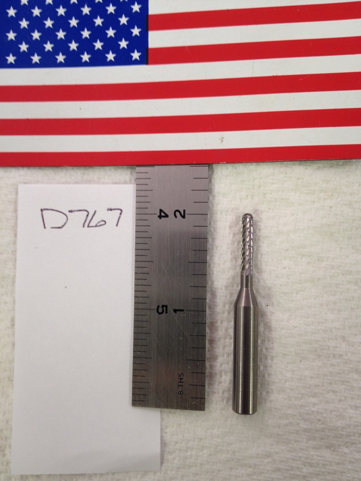 1 NEW FALCON / SGS 1/4" SHANK CARBIDE BURR SC-12 DOUBLE CUT 5/8" LOC (D767)