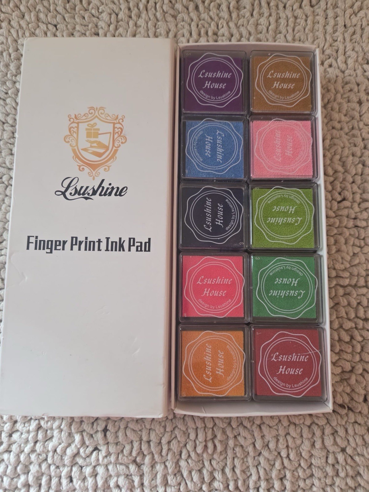 Qty=10 Colors -Lsushine House Craft Ink Pad Stamps