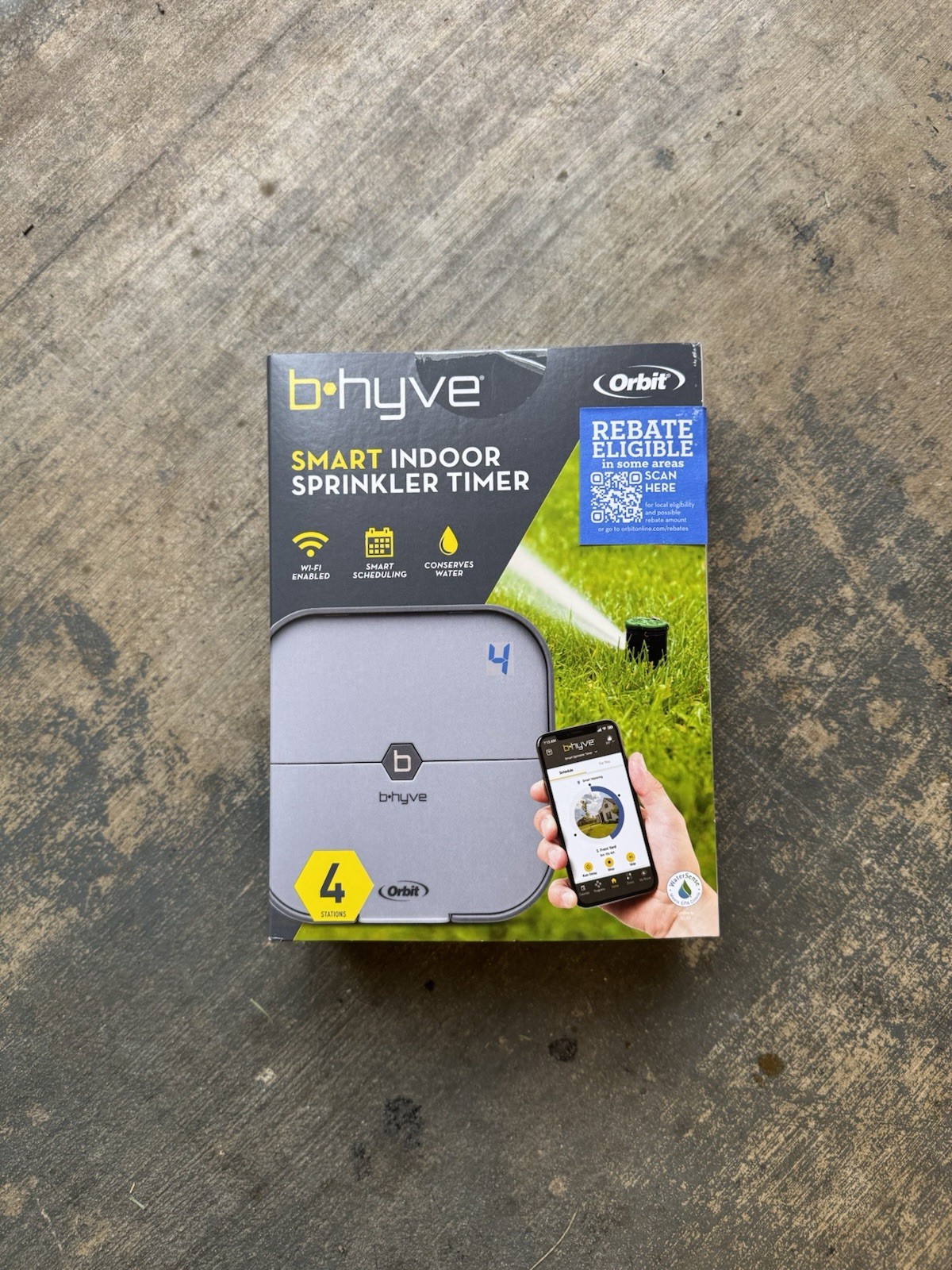 Orbit b Hyve 4 Station Smart Wi-Fi Indoor Smart Sprinkler Timer 57915 NEW