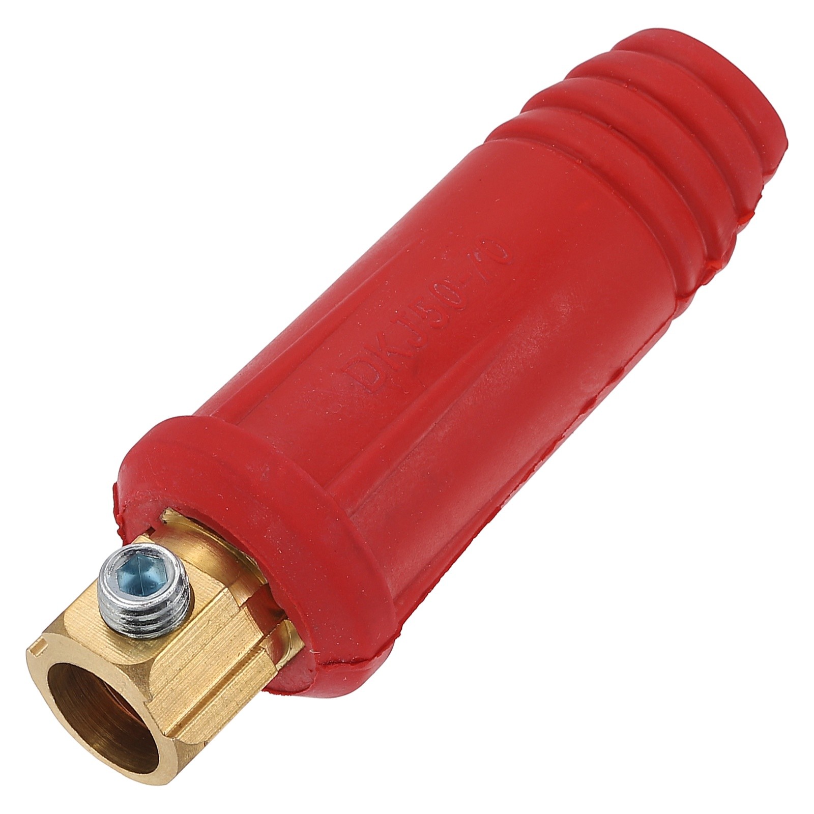 DKJ 50-70 Welding Leads Quick Connectors Plug 1-2/0 AWG 400A, Red