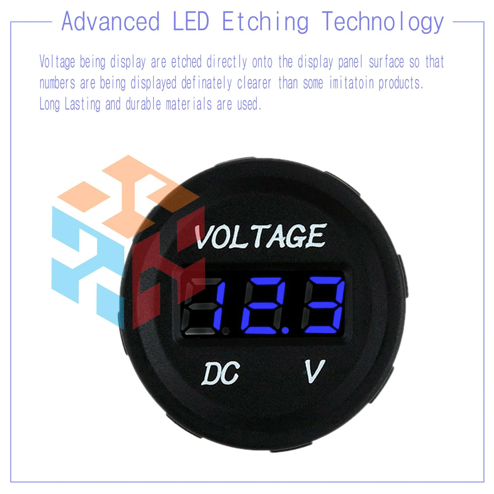 LED Digital Display Voltmeter Car Motorcycle Voltage Volt Gauge Panel Meter 12V