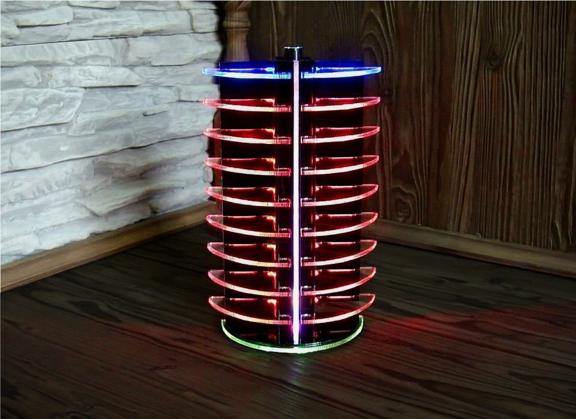 LED Stage Lighting Disco Party Club DJ Light  RED VU Meter  LM3914 VIDEO !