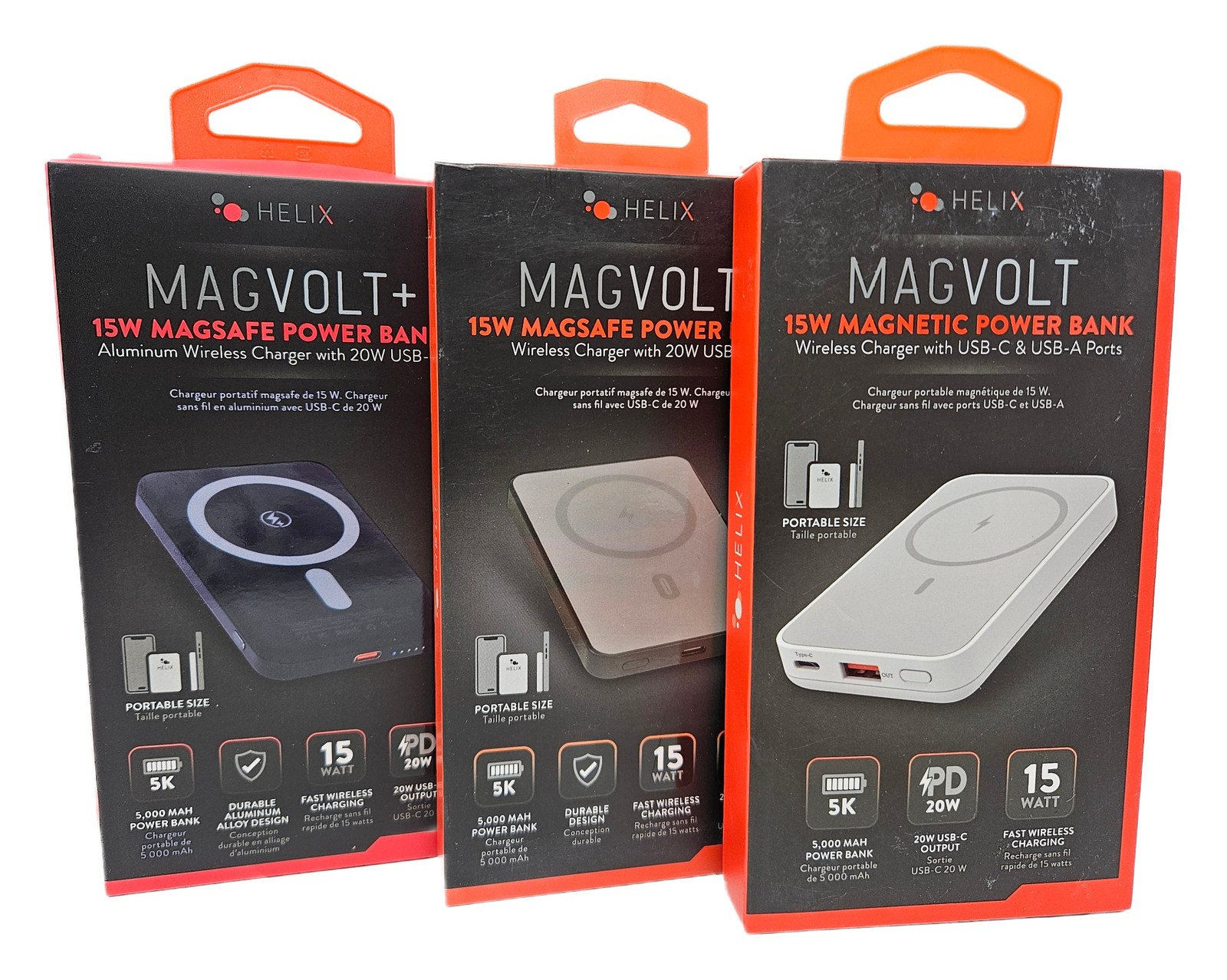 Helix Magvolt+ 15W Magnetic Power Bank Wireless Charger 20W USB-C, NEW