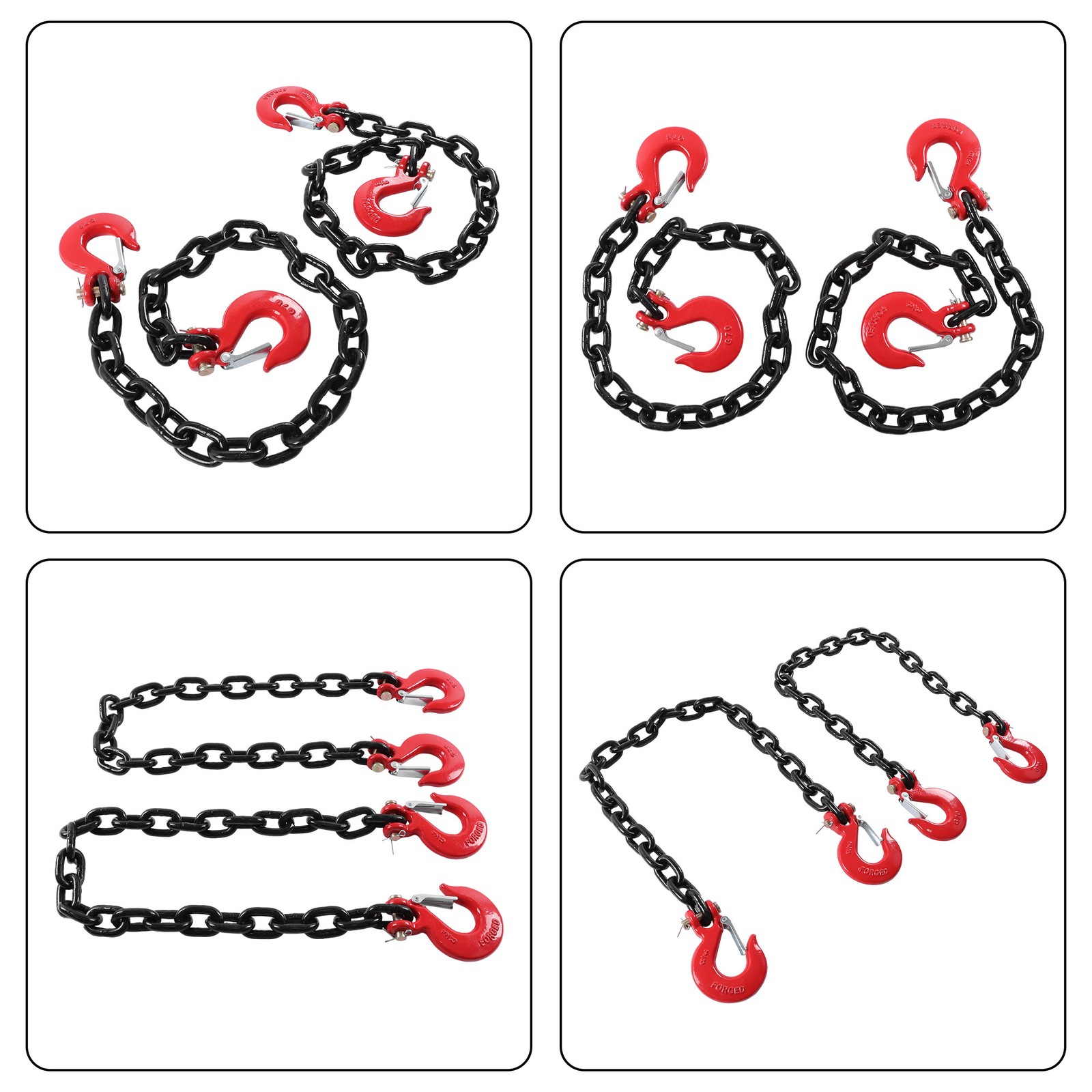 G80 Tow Chains Trailer Safety Chains With G70 3/8" × 36 " Double hook