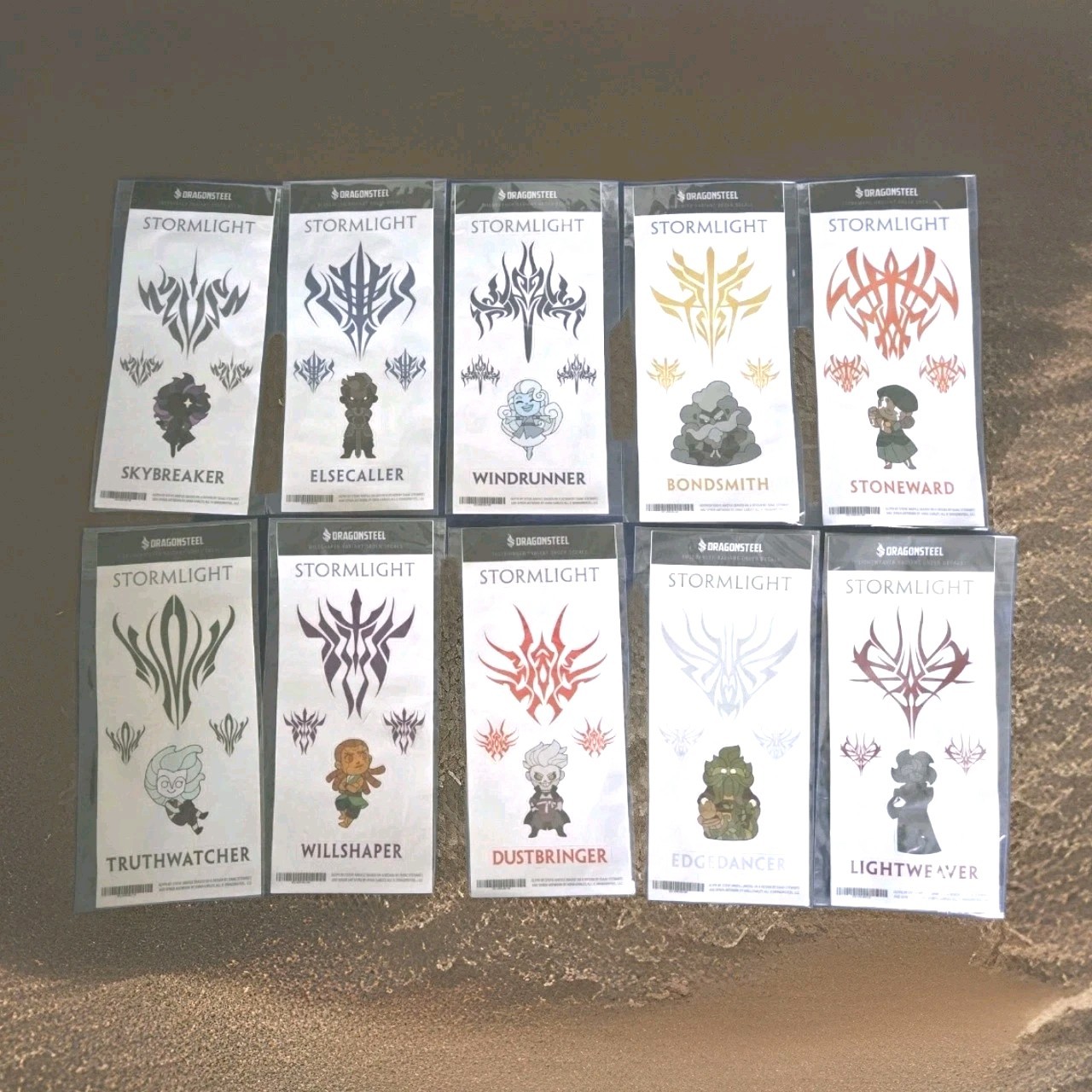 Set- 10 Radiant Order Spren Decals Brandon Sanderson Stormlight Stickers Cosmere