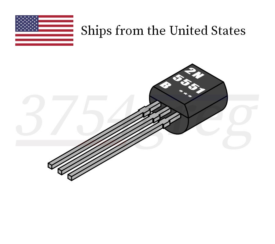 25pcs - 2N5551 General Purpose High Voltage NPN Transistor - TO-92 - JSCJ