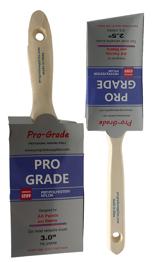2 Pack House Wall,Trim Paint Brush Set Home Exterior or Interior Brushes