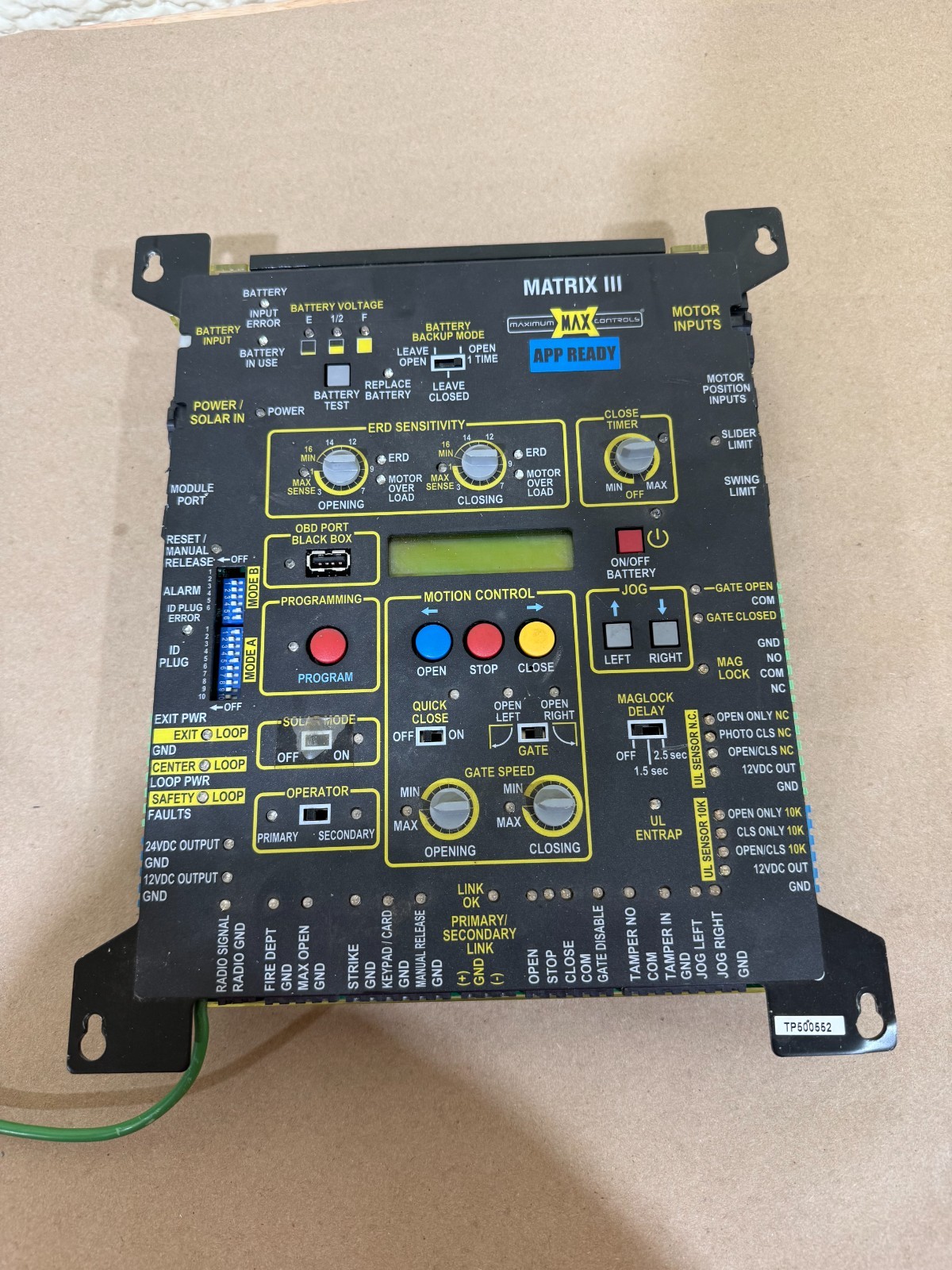 MAXIMUM CONTROLS MATRIX III GATE OPERATOR PCB CONTROL MAIN BOARD