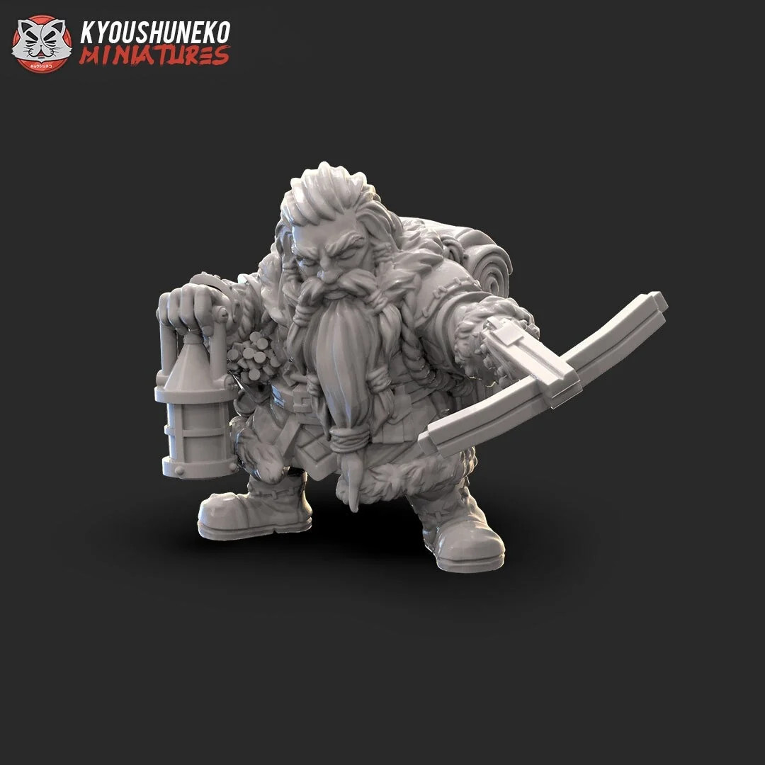 Dwarf Ranger Captain - 28-32mm Dwarves - Resin Tabletop Miniature