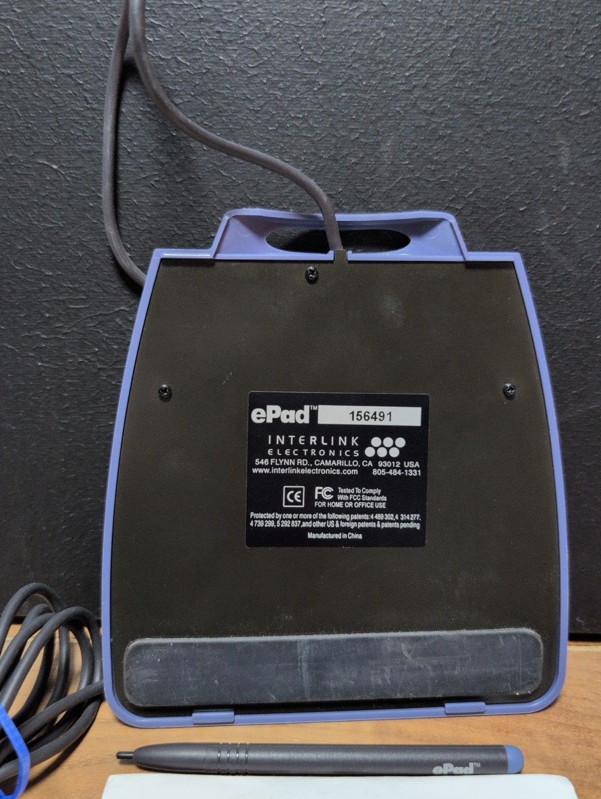 Vintage Epad Interlink Electronics Signature Pad VP9001