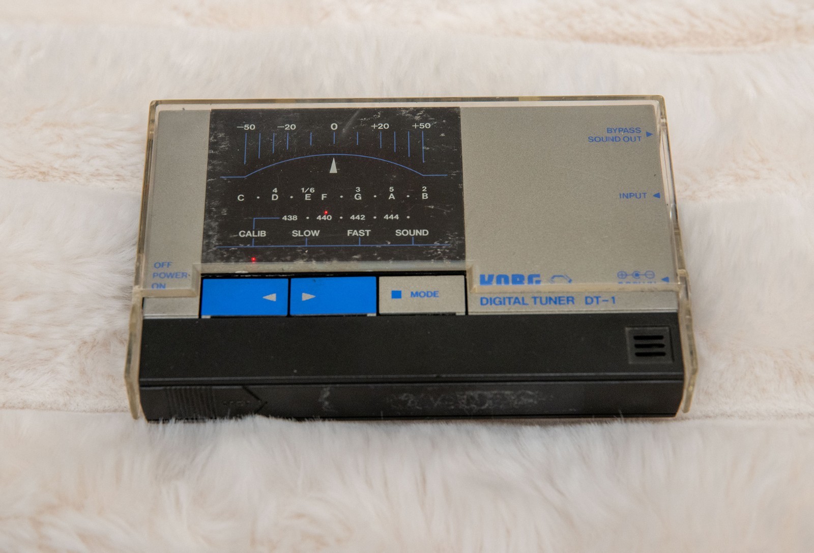 Vintage Silver Case Korg Digital Tuner DT-1 Cassette Style