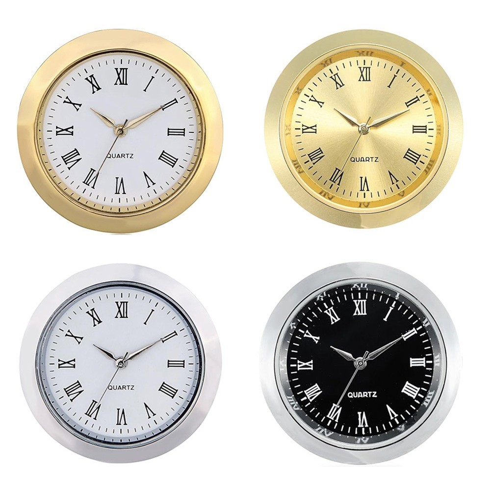 36MM Quartz Clock Inserts Movement Replacement DIY Gold Arabic Numbers